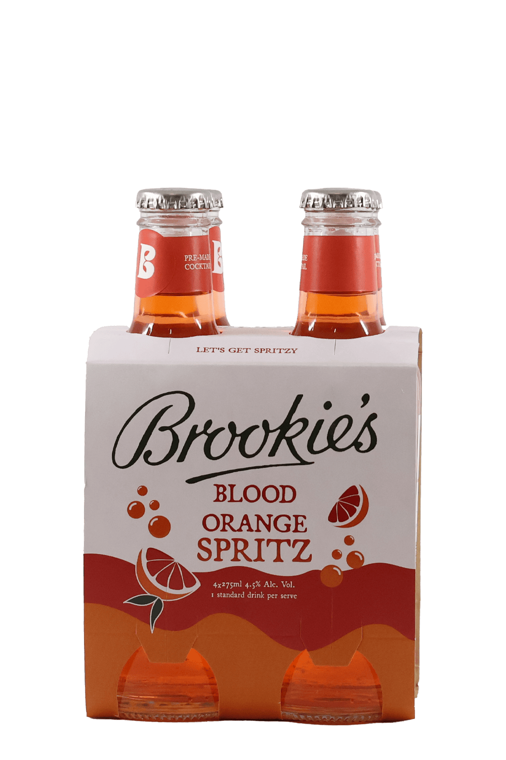 Brookie's Blood Orange Spritz 4pk Seltzers & Premixes by Smokey's Bottle Shop