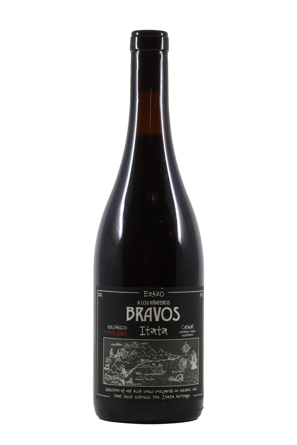 Leo Erazo 'A Los Vinateros Bravos Volcanico' País 2024 Red Wine by Smokey's Bottle Shop