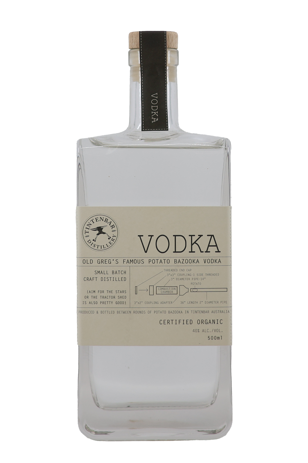 Tintenbar Distillery Potato Bazooka Vodka